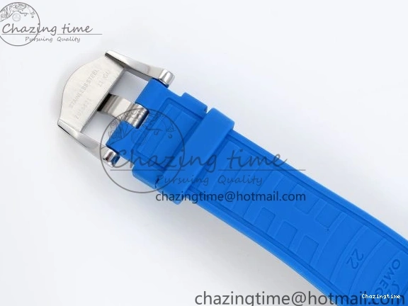 0506 SEAMASTER PLANET OCEAN 6000M ULTRA DEEP 45.5MM SS TF 1:1 BEST EDITION WHITE DIAL BLUE BEZEL ON RUBBER STRAP A SunProtective 7762